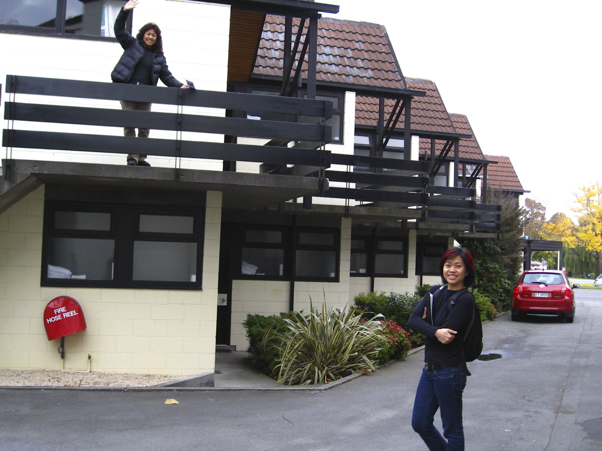 Arrival at hotel in Christchurch